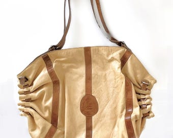 Vintage leather side cinch handbag, Gorgeous!