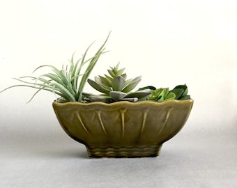 Gorgeous McCoy Olive Green Planter.