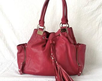 Vintage Cole Haan Kendal red leather bag, so 90's!