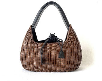 Vintage Sea Breeze by Sabina rattan woven handbag, SO CHIC!