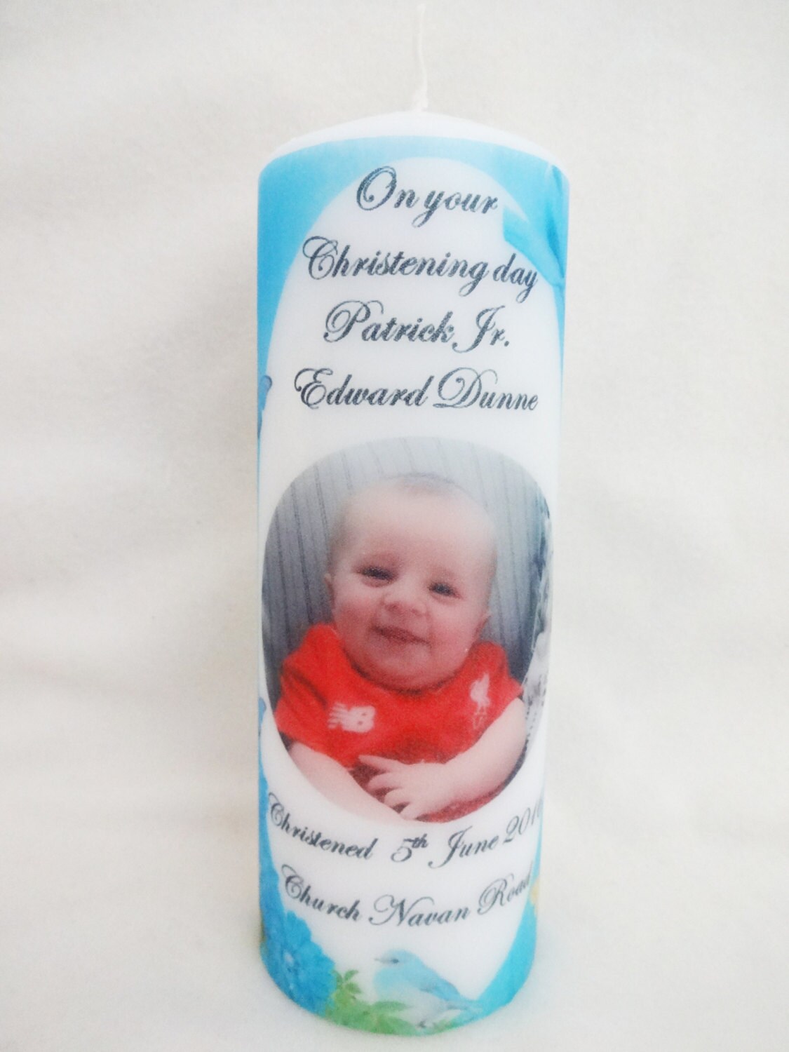 Christening Candle Custom Photo Candle Personalized Etsy Ireland