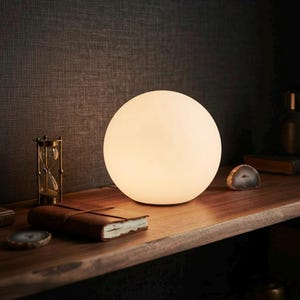 Rechargeable LED Orb Lamp, Color Changing Globe Light, Modern Night Light, Remote Control Included
