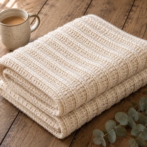 Modèle PDF de couverture alpine au crochet, jeté alpin facile, 6 tailles, téléchargement instantané