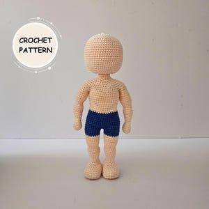 Amigurumi Male Body Crochet Pattern, Crochet Doll Base PDF