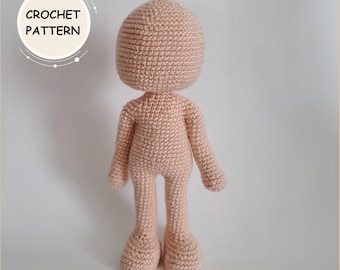 Virkmönster för amigurumi-kroppsbas i PDF-format