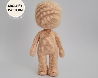 Virkad dockbas version 2, virkmönster PDF, amigurumi