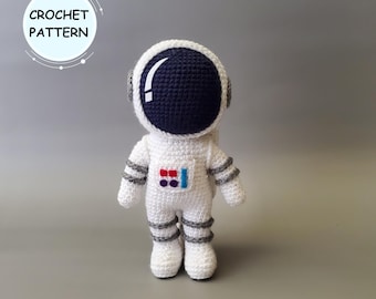 Amigurumi Astronaut Virkmönster, Kosmonautdocka, Rymdfarare