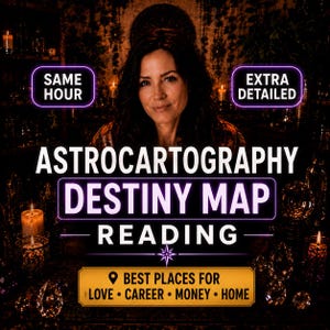 Astrokartografie-Lesung, Umzugs-Astrologie-Lesung anhand Ihres Geburtshoroskops, Wohin soll ich ziehen? Bester Ort zum Leben, Lieben und Arbeiten, gleiche Stunde