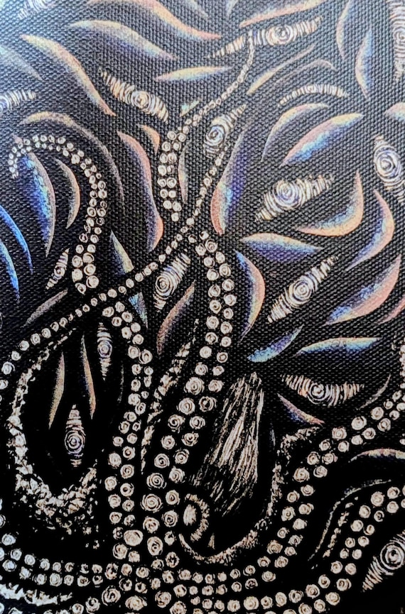 Abstract Octopus Giclee Print –   Canvas Art