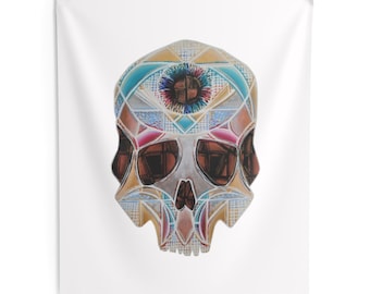 Art Deco Skull Indoor Wall Tapestries