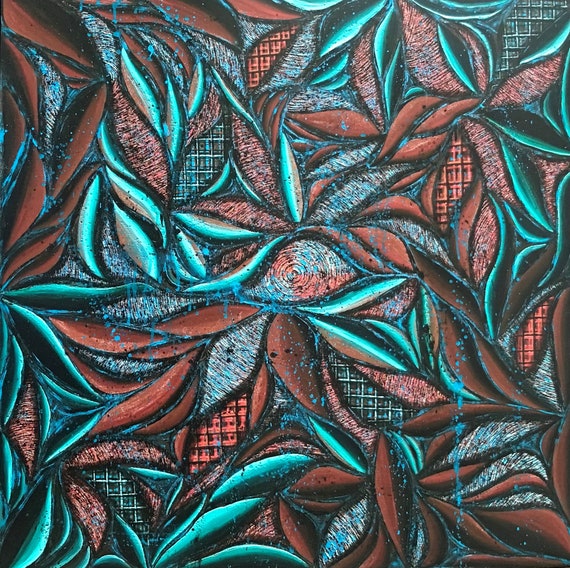 Patina Swirl – Abstract Impressionist 3D Printed Metal Art on Aluminum | Multiple Sizes Available, French Cleat Included