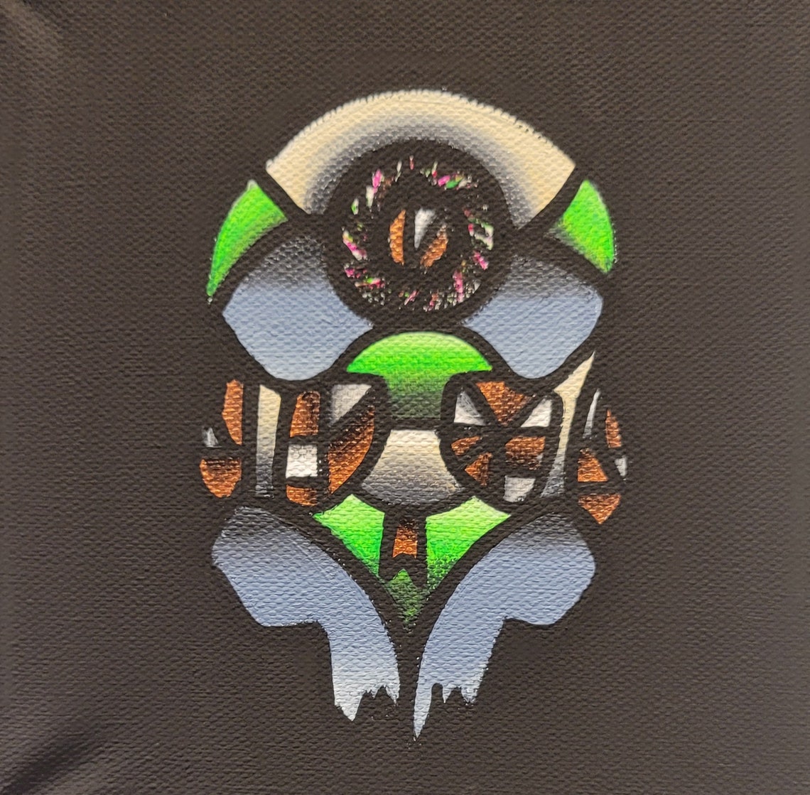 Limited Edition 2022 Art Deco Skull Halloween Themed Original Etsy