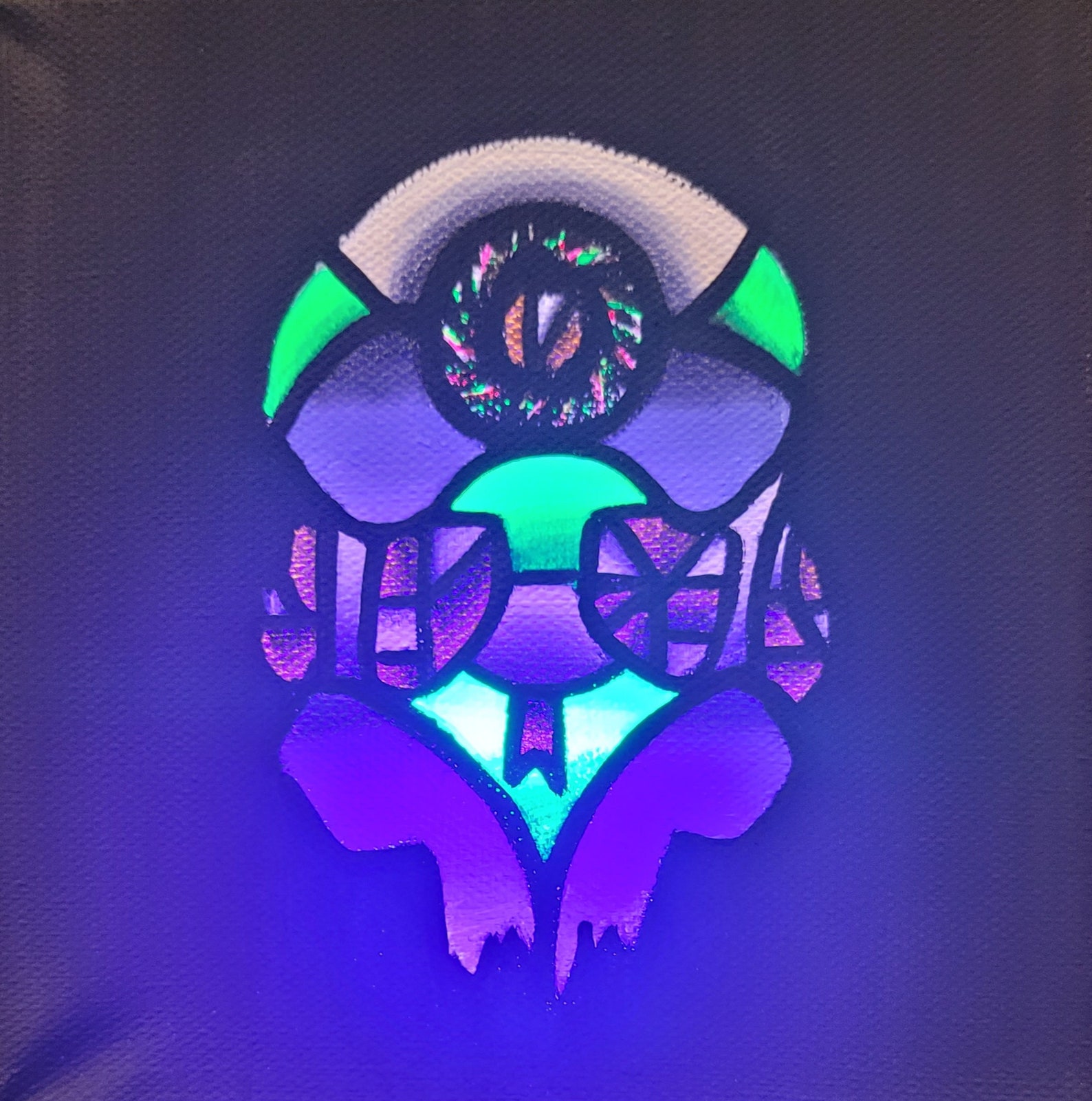 Limited Edition 2022 Art Deco Skull Halloween Themed Original Etsy