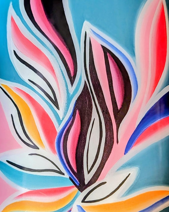 Abstract Pink and Teal Art Giclee Print –   Canvas Art