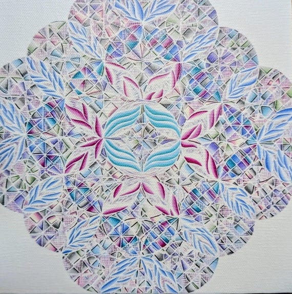 Abstract Cotton Candy: The Metamorphosis of Geometric Inspired Art Giclee Print –   Canvas Art