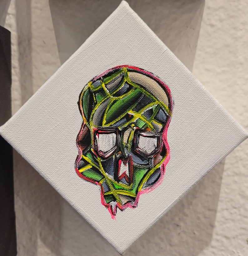 Limited Edition 2022 Art Deco Skull Halloween Themed Original Etsy