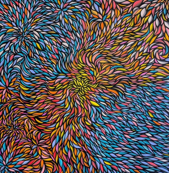 Abstract In Bloom Art Giclee Print –   Canvas Art