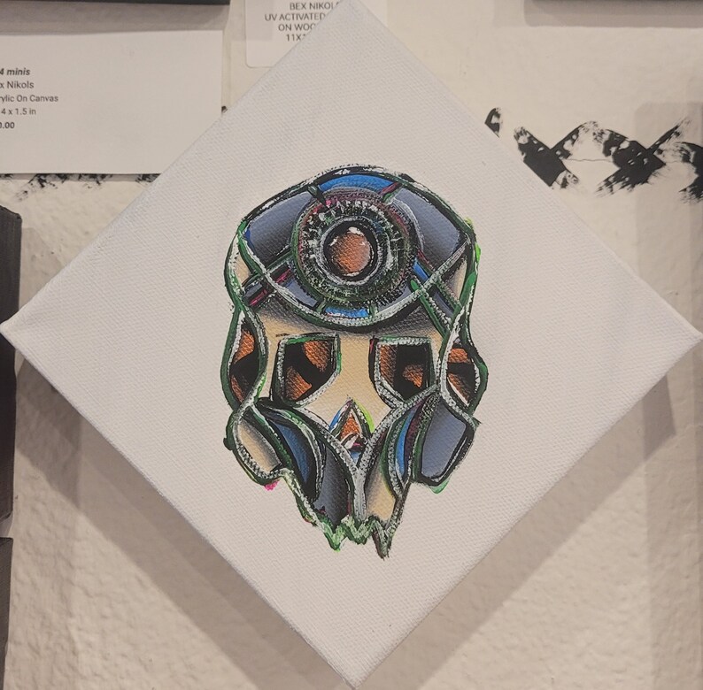 Limited Edition 2022 Art Deco Skull Halloween Themed Original Etsy