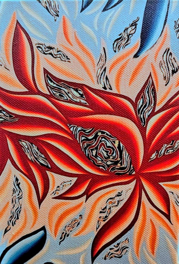 Abstract Vital Rhythms of the Oasis Desert Inspired Art Giclee Print –   Canvas Art