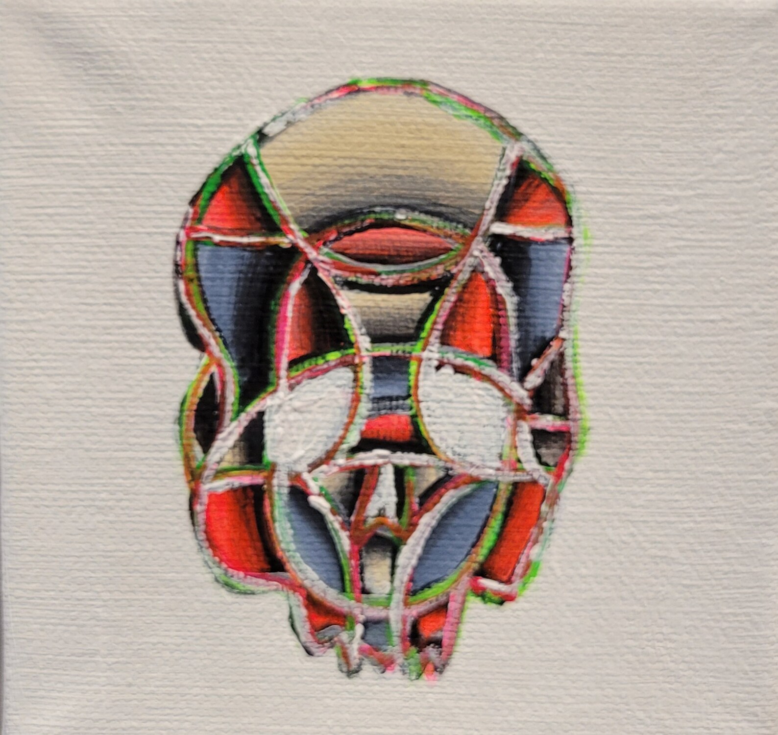 Limited Edition 2022 Art Deco Skull Halloween Themed Original Etsy