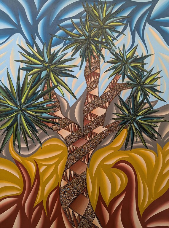 Joshua Tree Original Acrylic painting on 36x48 inch canvas