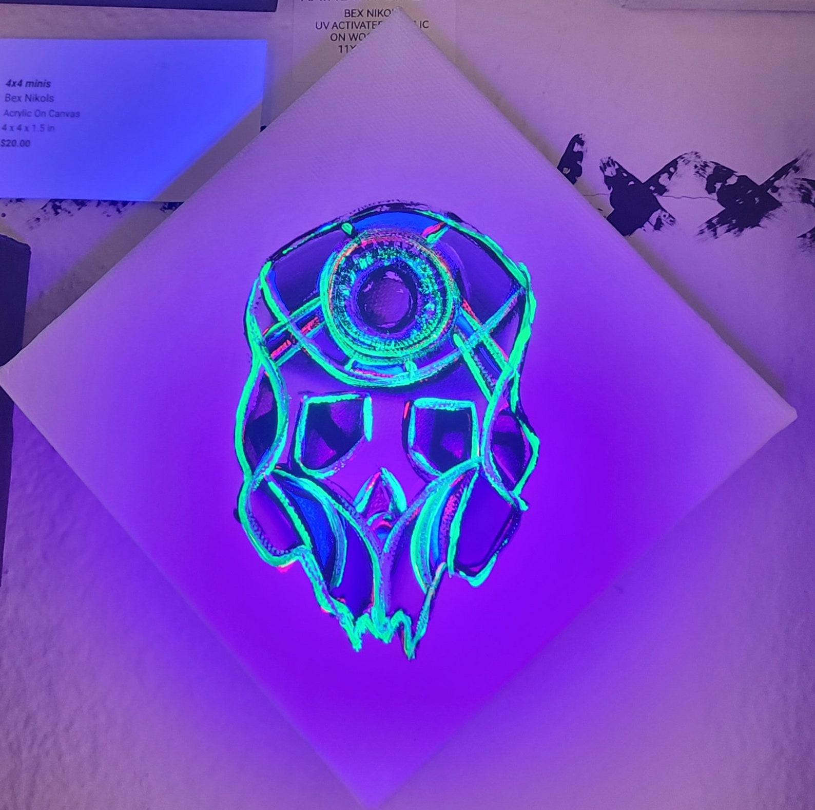 Limited Edition 2022 Art Deco Skull Halloween Themed Original Etsy