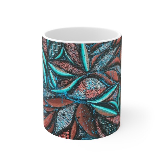Patina Swirl Ceramic Mug 11oz
