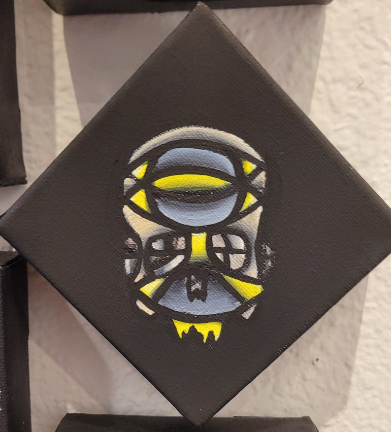 Limited Edition 2022 Art Deco Skull Halloween Themed Original Etsy