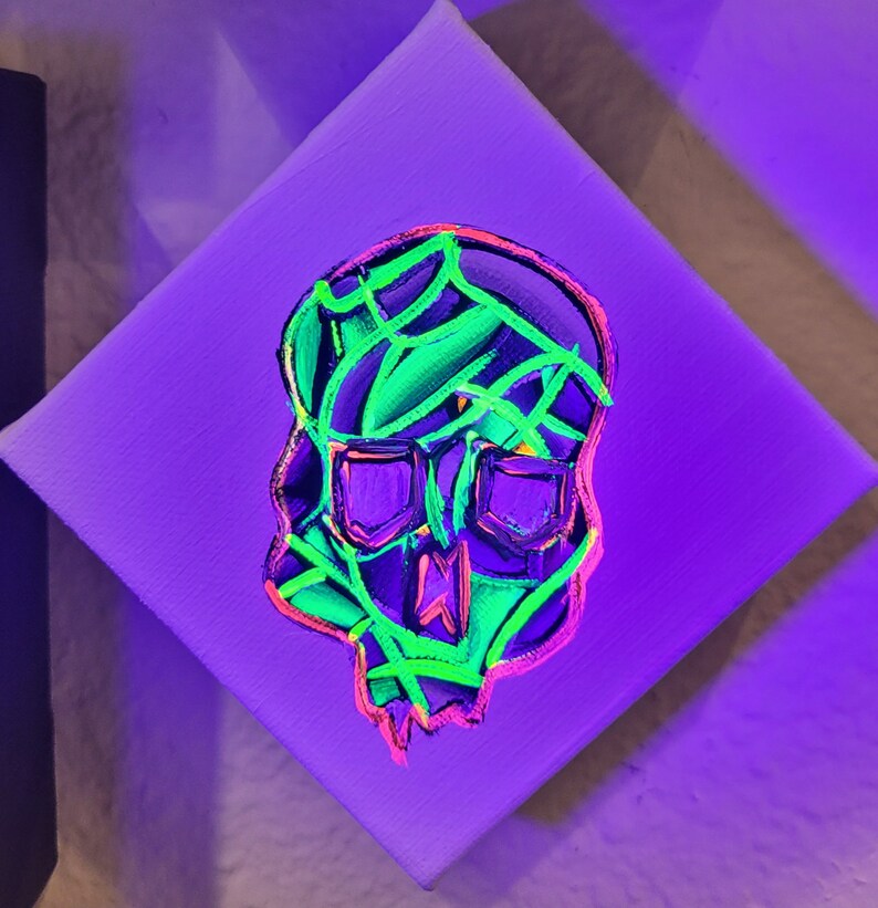 Limited Edition 2022 Art Deco Skull Halloween Themed Original Etsy