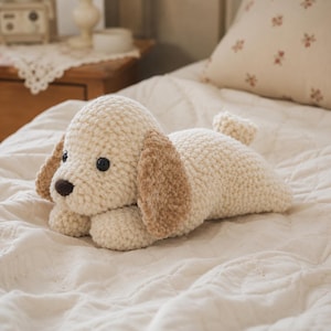 Patrón de ganchillo en PDF para cachorro de Golden Retriever: Tutorial de amigurumi de Little Potato