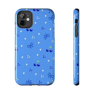 Blue Cherry  Phone Case | Cute Phone Case For iPhone 15 16 17 Pro Max