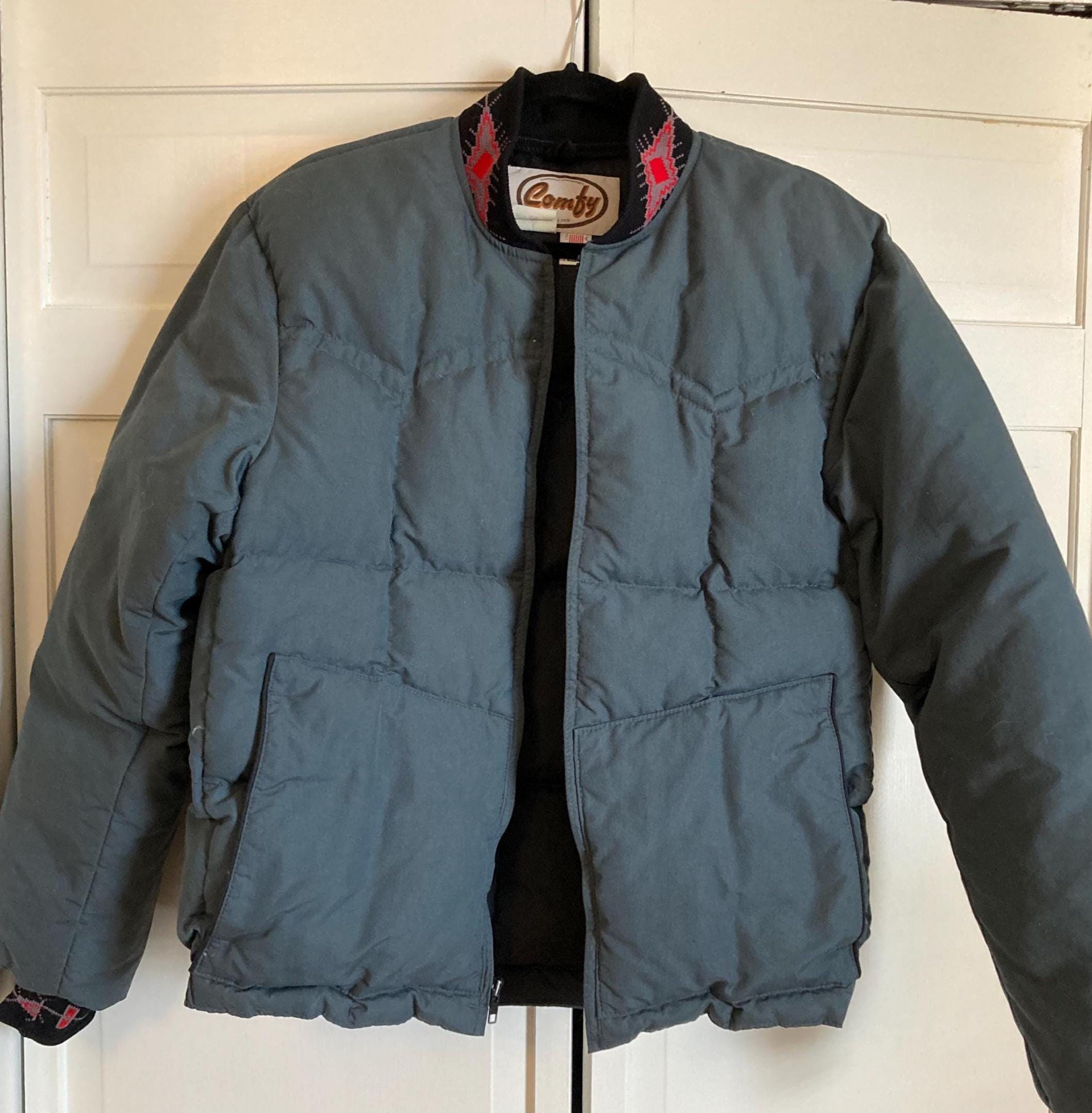 Vintage Western Comfy Down Jacket - Etsy
