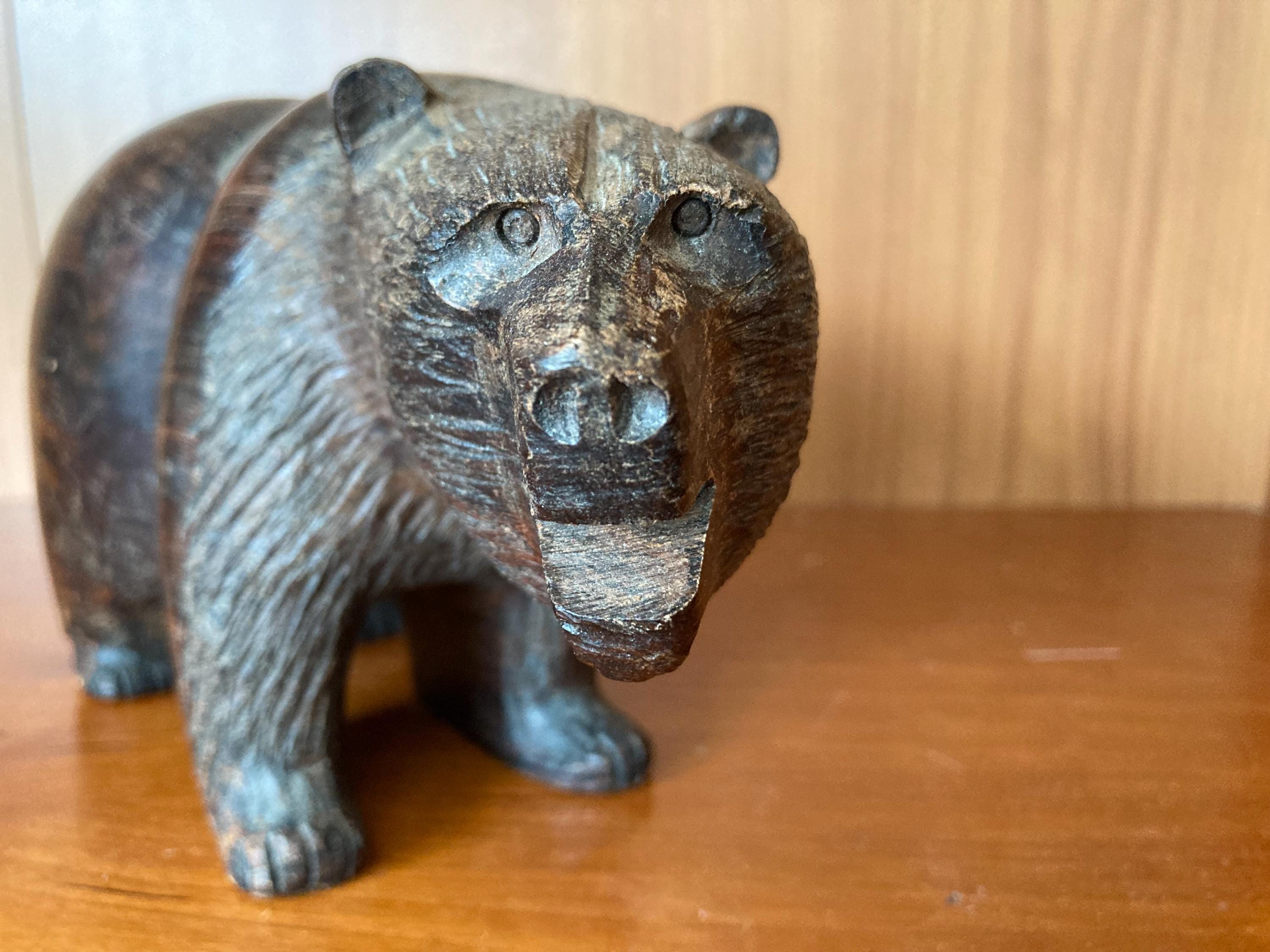 Hand Whittled Bear - Etsy