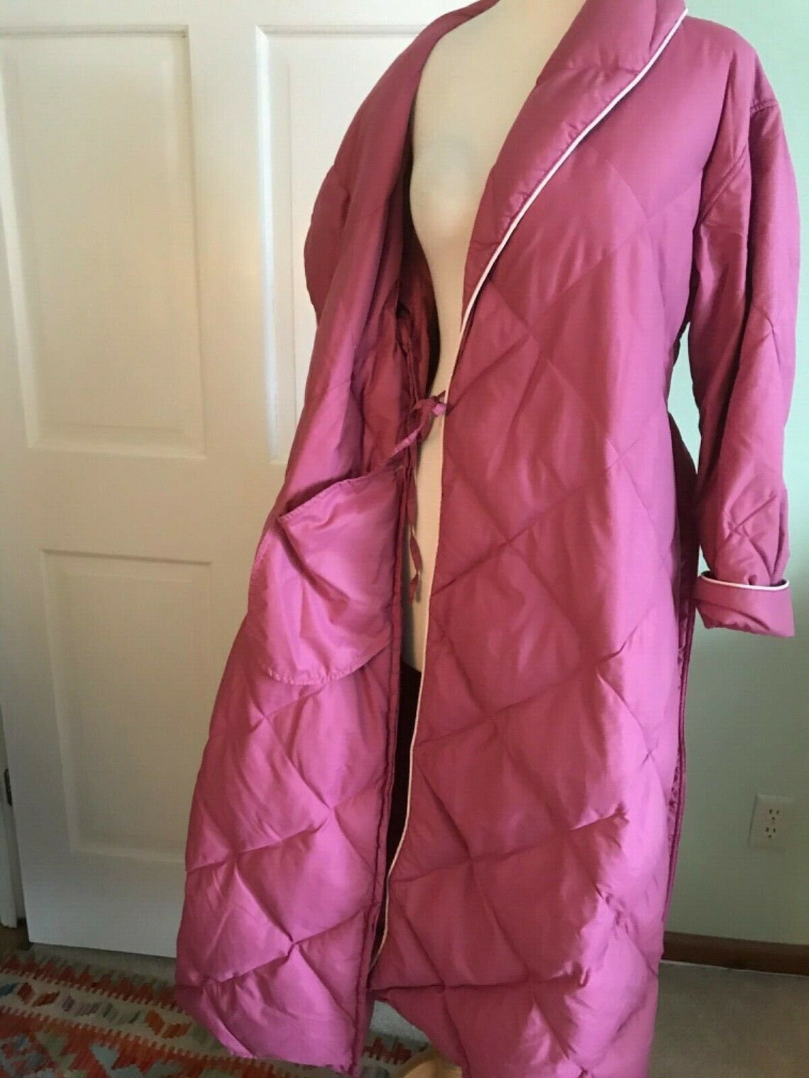 Eddie Bauer Vintage Women's Goose Down Quilted Robe Coat Etsy