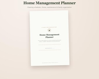 Printbare huishoudplanner, schoonmaakschema, takenlijst, inventarislijst, gezinsplanner, digitale download (pdf)