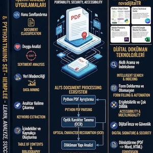 Póster con hoja de trucos de Python, guía de referencia de codificación, hoja de ruta de programación de 30 días, arte mural para desarrolladores, decoración de oficina tecnológica, descarga digital imagen 3