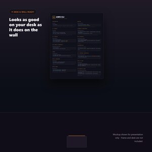 AWS CLI Cheat Sheet Poster, Cloud Engineer Reference Guide,  - image 6