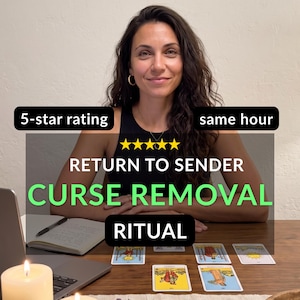 Curse Removal Ritual Same Hour Hex Removal Return to Sender Spell Negative Energy Cleansing Evil Eye Removal Spiritual Cleanse Personalized