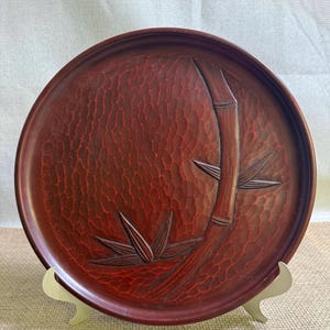 Vintage Kamakura‑bori Wooden Tray
