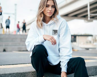 Moletom clássico unissex com capuz | Gildan® 18500 Branco