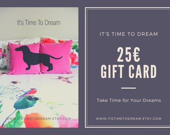 Buono Regalo, Gift Card. Ecco il tuo buono regalo di It's Time To Dream. A printable Gift Certificate.