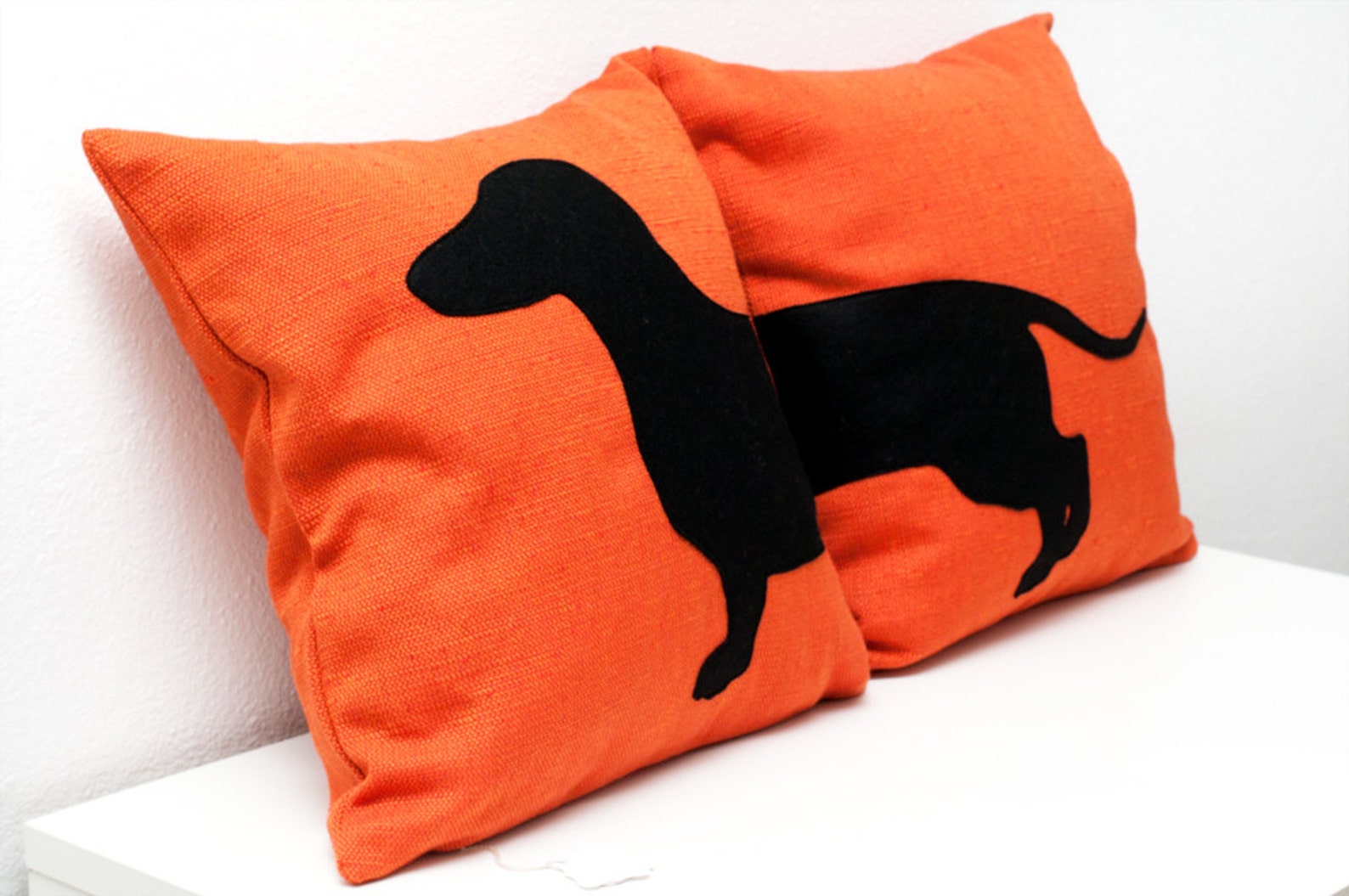 Sausage Dog Cushion Covers Personalized Pillows Tangerine Etsy