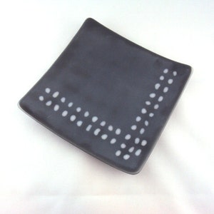 Contemporary Gray Square Glass Plate