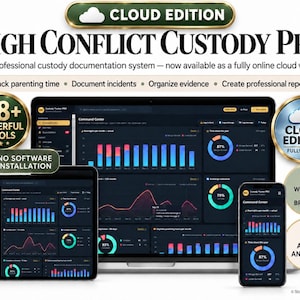 High Conflict Custody Documentation App | Visitation Tracker, Incident Log, Evidence Organizer, Co Parenting Court Records & Cloud Sync