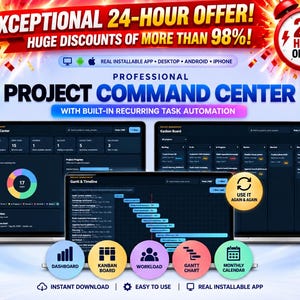 Project Management App | Team Task Manager, Kanban Board, Gantt Chart & Work Dashboard
