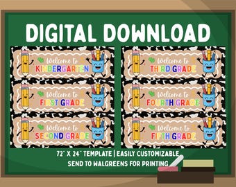 Editable Back to School Classroom Banner | Printable Classroom Banners K-5
