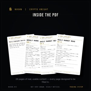 Crypto Market Analysis Workbook PDF | Top-Down Trend Structure + Trade Thesis Builder | Digital Download image 4