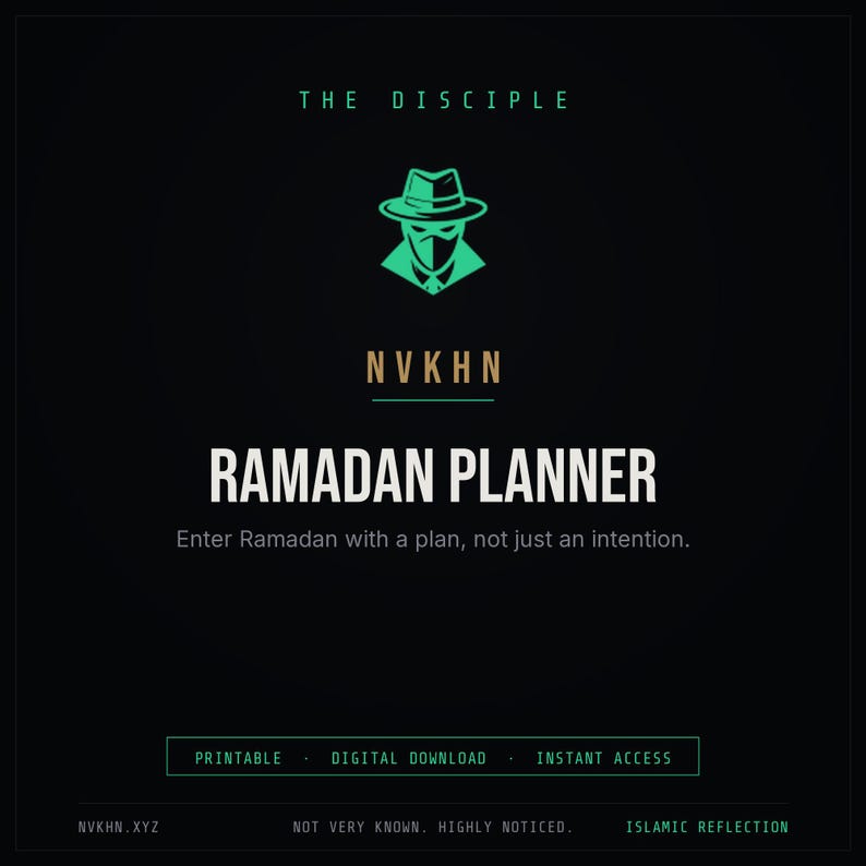 Ramadan Planner PDF | Daily Worship Tracker + Quran Log | Islamic Printable | Muslim Digital Download image 1