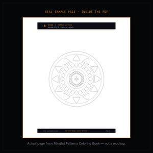 Livre de coloriage PDF « Motifs apaisants » | Mandalas nature 33 pages à colorier pour adultes (téléchargement numérique) image 5