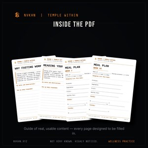 Intermittent Fasting Guide PDF | Beginner Fasting Planner + Tracker | Fasting Schedule + Meal Log | Digital Download image 4